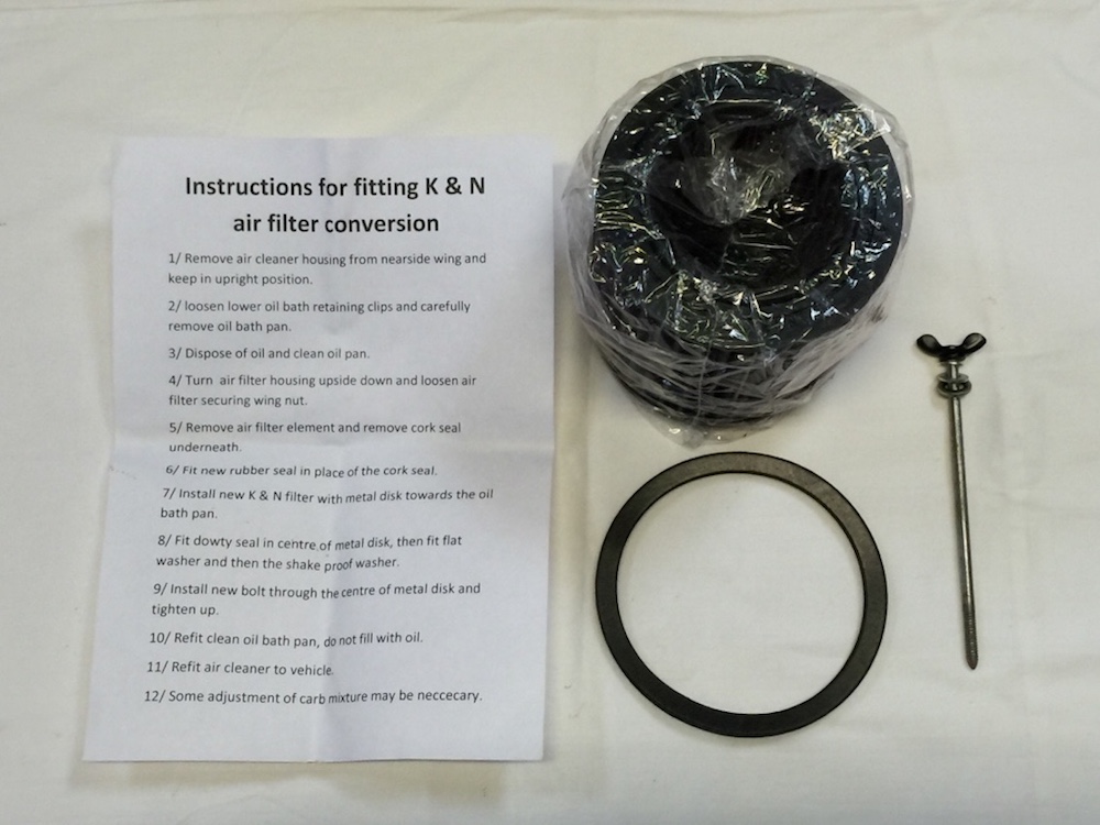 Air Cleaner conversion - K&N USA - For The Hotchkiss M201 - Image 2