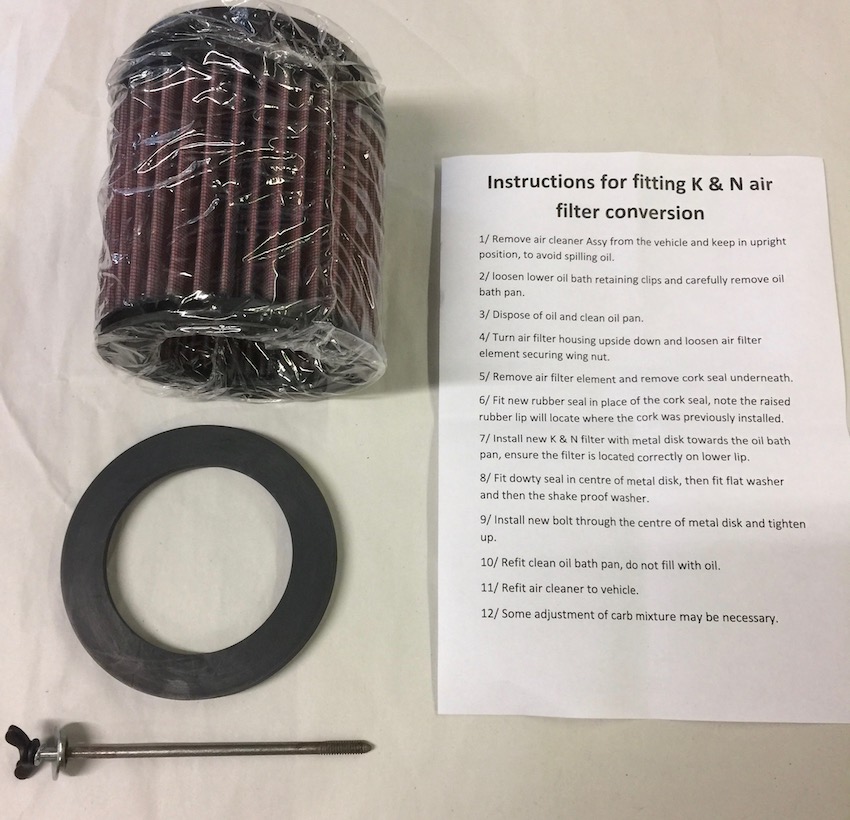 Air Cleaner conversion - K&N USA - For MB/GPW Jeep - Image 2