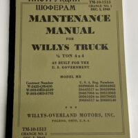 Jeep Maintenance Manual - TM-10-1513