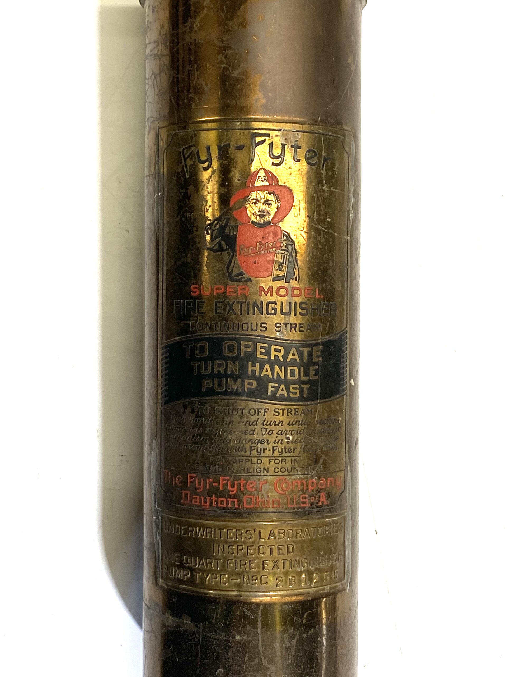 Fyr-Fyter 'Super Model' One Quart Fire Extinguisher - ORIGINAL - Image 6